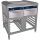 RVS onderstel combi-steamer 6x 1/1 GN, met uitsparing 2 warmhoudladen