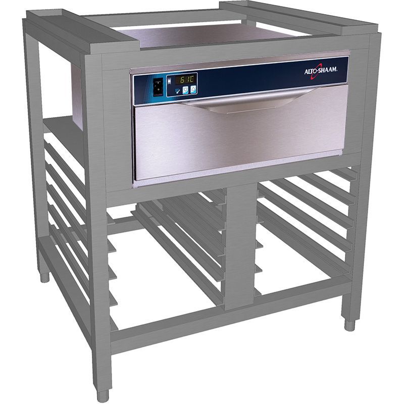 RVS onderstel tbv combi-steamer 6x1/1GN uitsparing voor 1 warmhoudlade