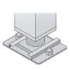 Vloerbevestiging voor onderkasten en RATIONAL apparaten type 201 & 202